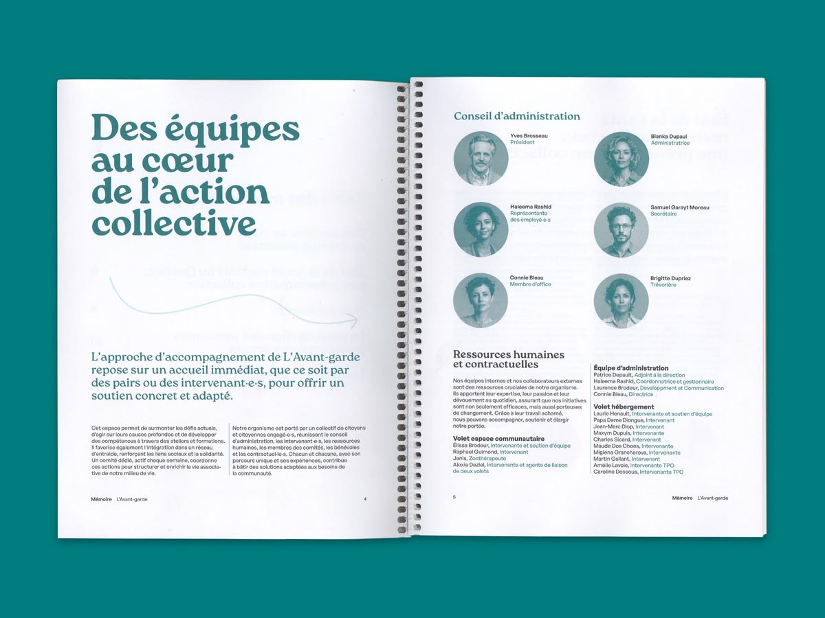 L'Avant-garde, pages intérieures